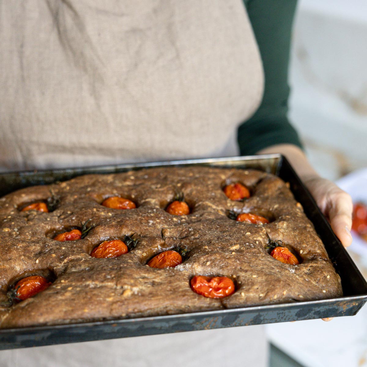 Bandeja de hierro azul