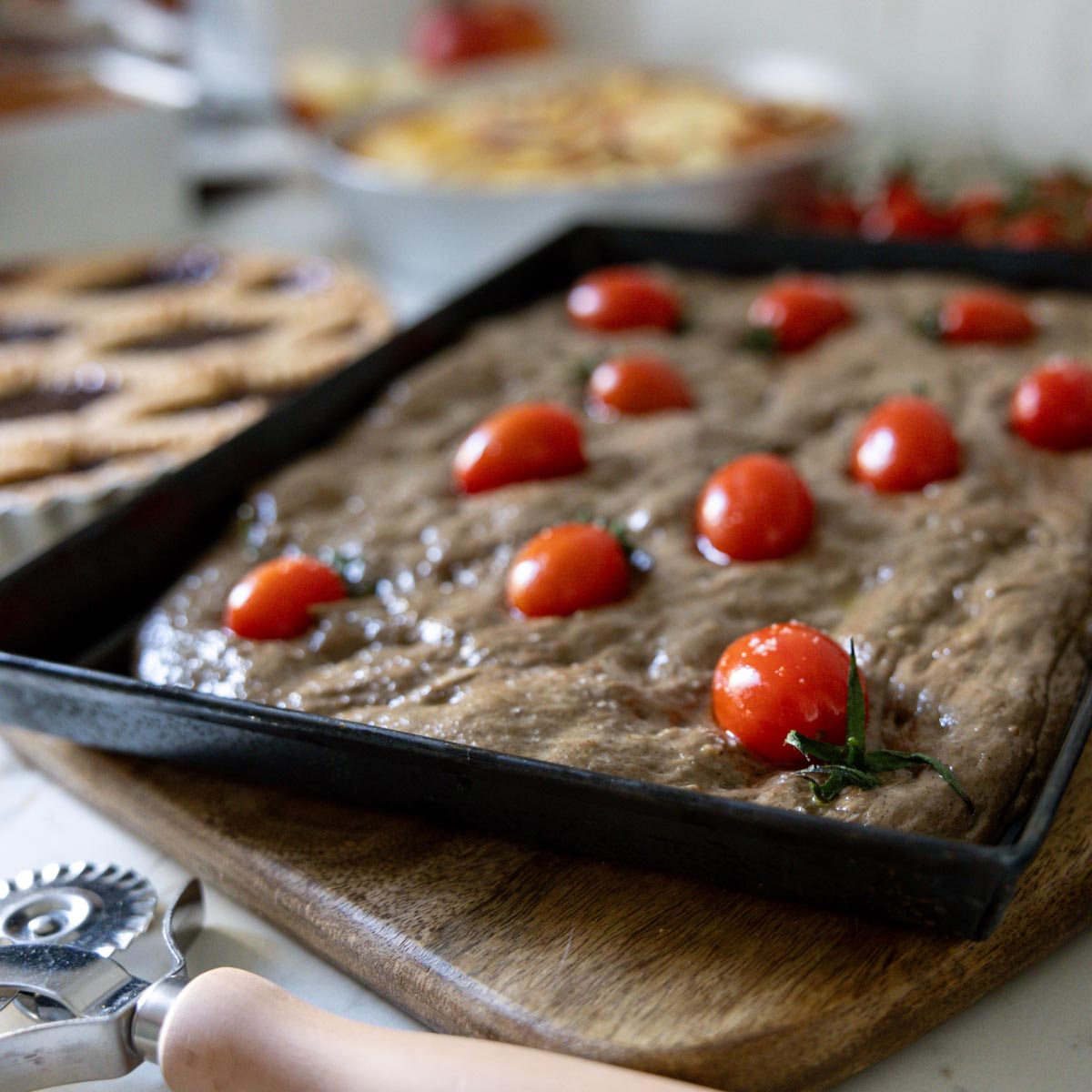 Bandeja de hierro azul