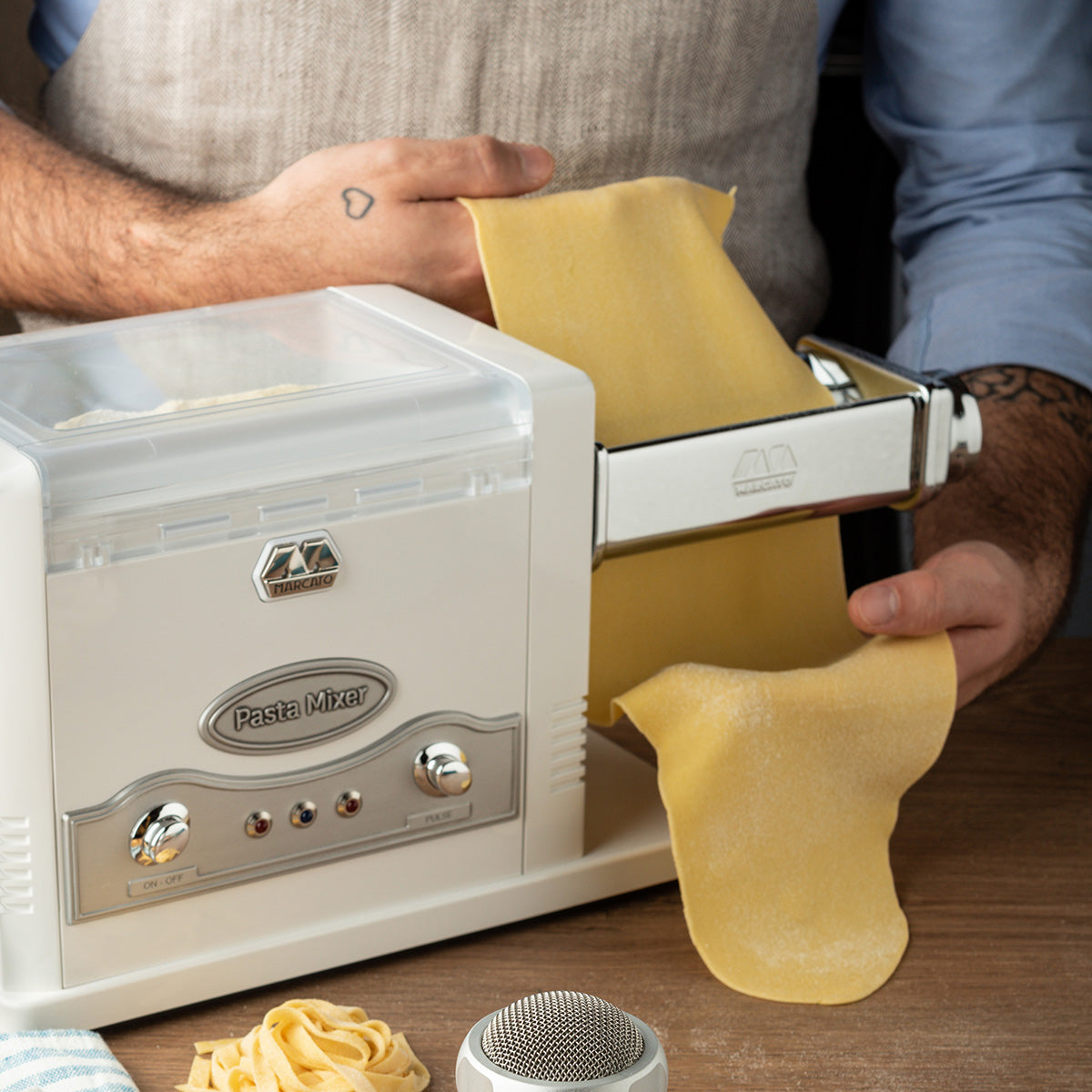 Pasta Fresca Marcato kneading machine with 3 accessories